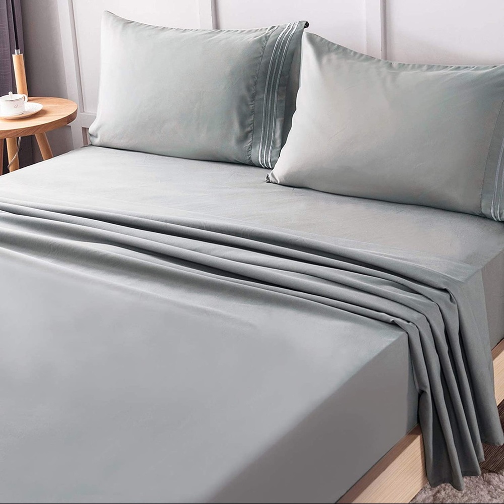 Colormate Grey Twin 3-Piece Sheet Set New w/Tag